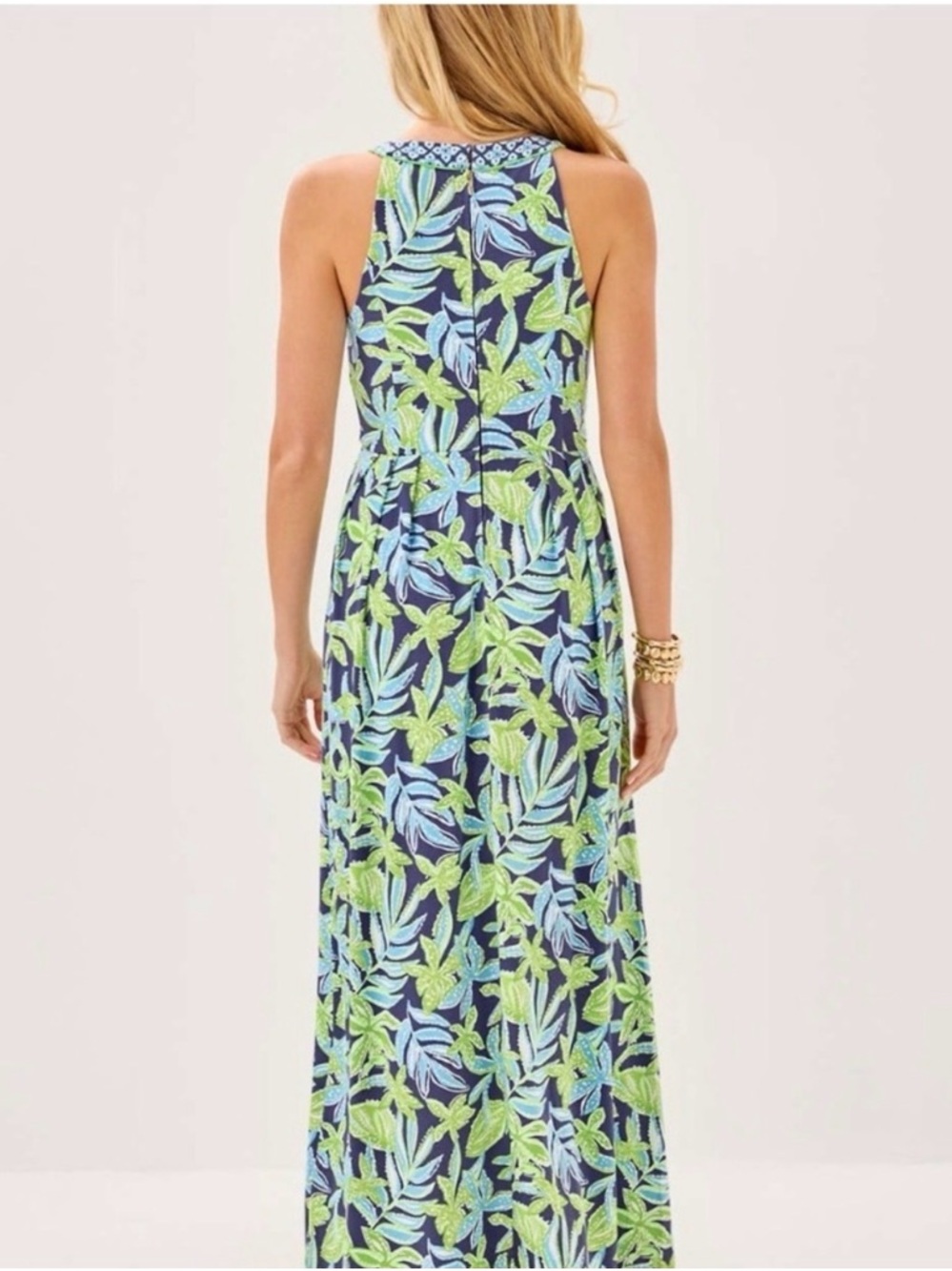 NEW Lilly Pulitzer Carmilla Maxi Dress in Sapphire Pool Tropical Tango Size 14 - Picture 2 of 10